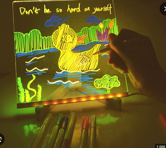 🦄 Lámpara acrílica LED de Dibujo Infantil 🦄