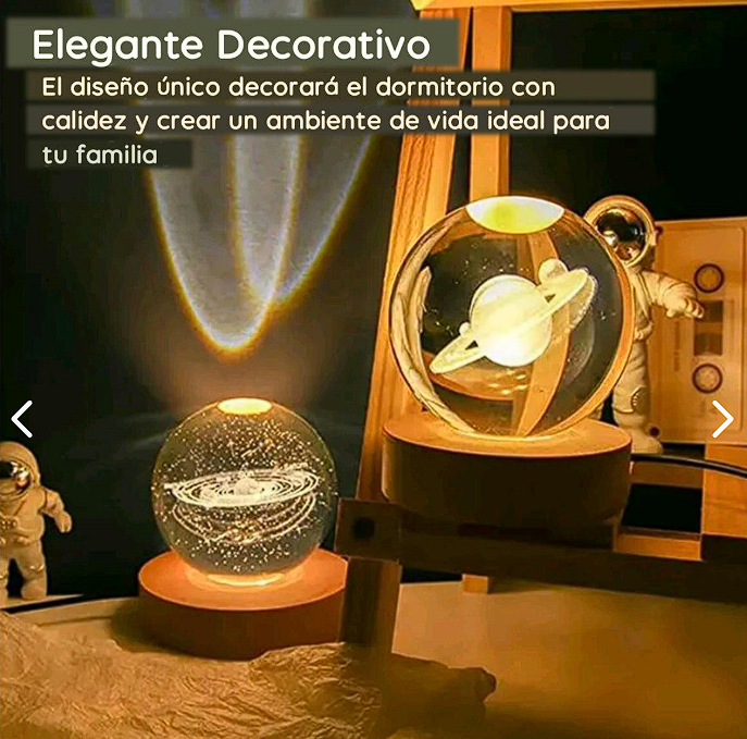 🌙 Lámpara Luna 3D en Esfera de Cristal🌙