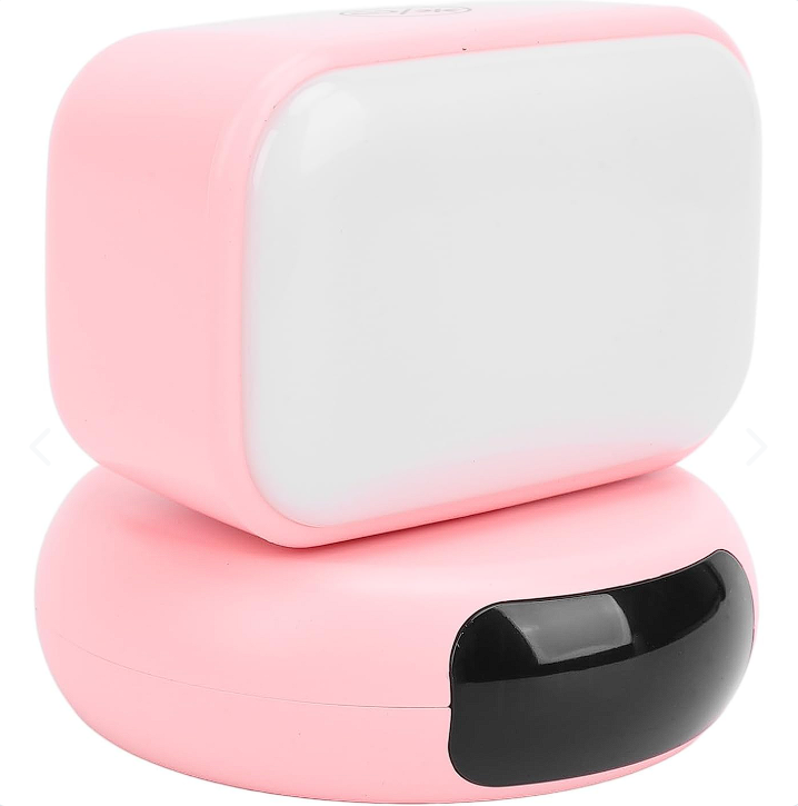 🌸 Lámpara Reloj Parlante Rosado 🌸