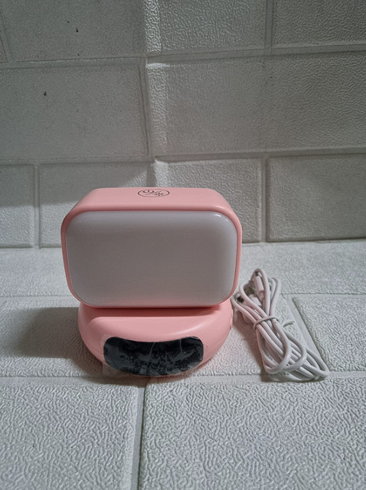 🌸 Lámpara Reloj Parlante Rosado 🌸