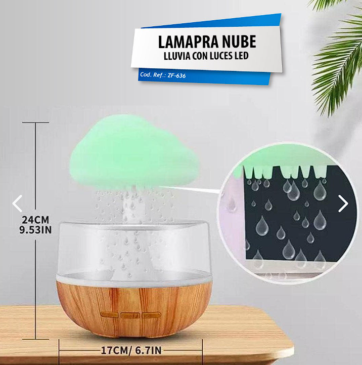 🌧️✨Lámpara Nube de Lluvia LED ✨🌧️