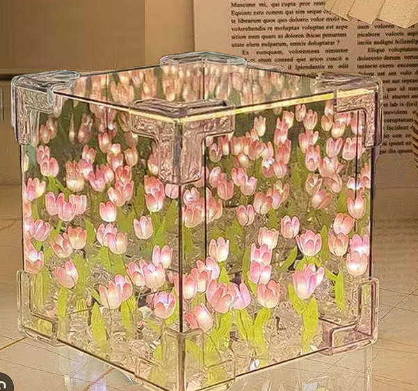 🌷 Lámpara de Tulipanes Infinita 🌷