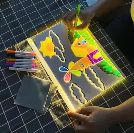 🦄 Lámpara acrílica LED de Dibujo Infantil 🦄