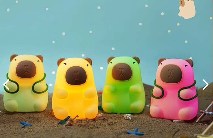 🦦 Lámpara Capibara LED de Silicona 🦦