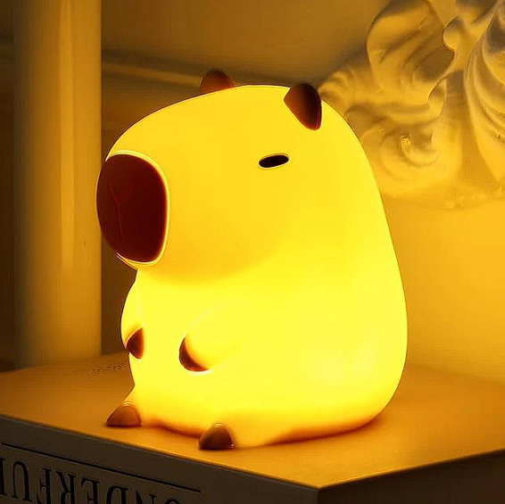 🦦 Lámpara Capibara LED de Silicona 🦦
