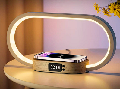 ⚡💡Lámpara de Mesa con Cargador Inalámbrico💡⚡