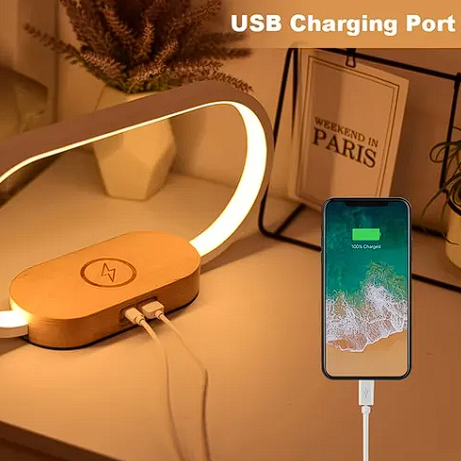 ⚡💡Lámpara de Mesa con Cargador Inalámbrico💡⚡